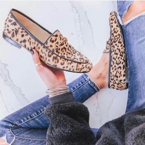 Sam Edelman Leopard Print Calf Hair Loafer